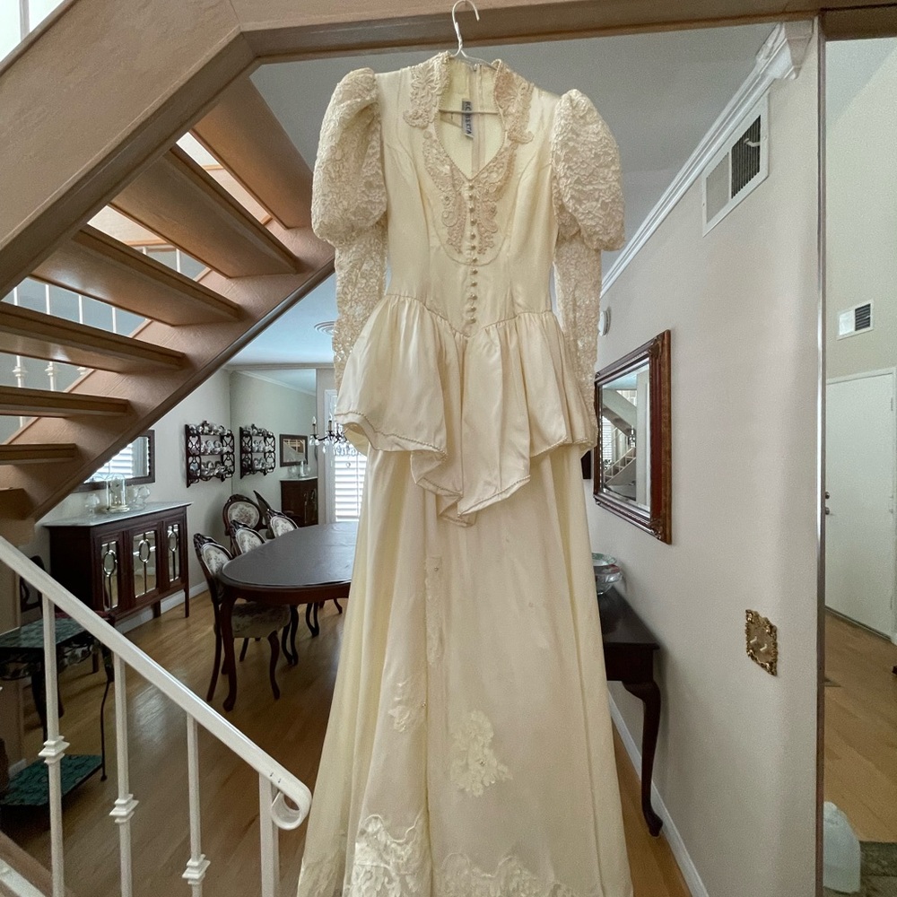 Roberta Bridal Cream Lace Gown